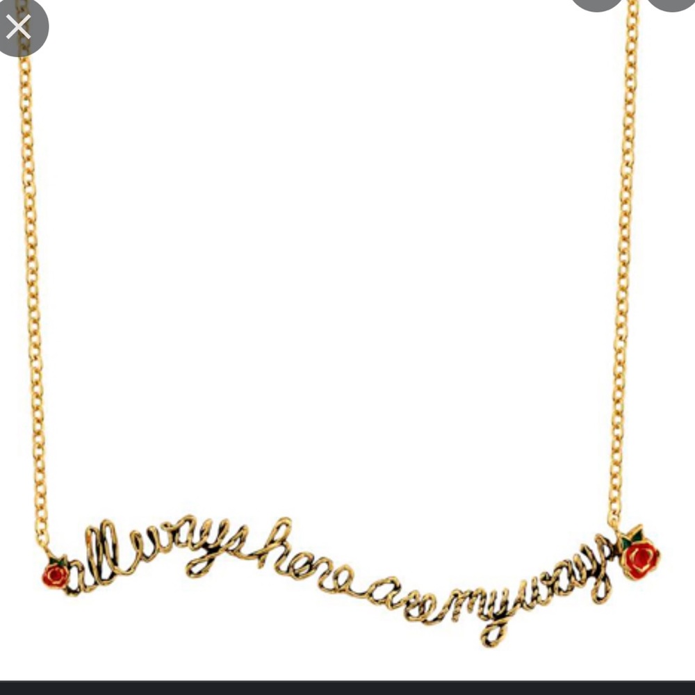 Rock love alice in wonderland necklace earring set - Picture 2 of 5